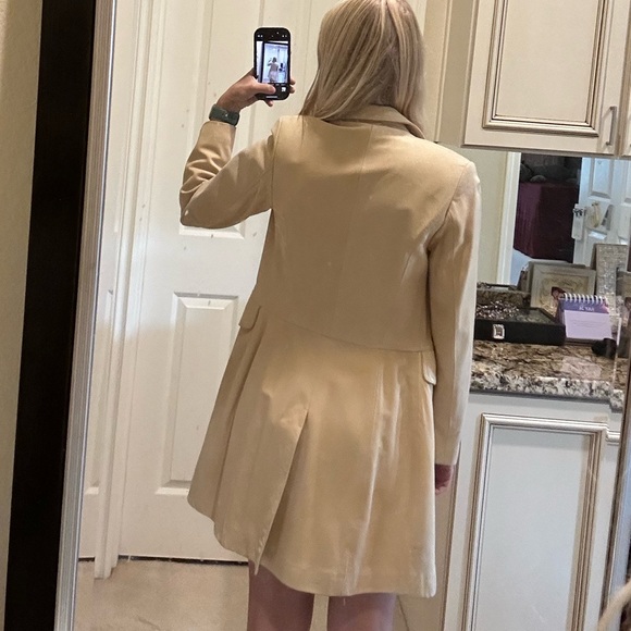 Baja 100% Leather Trench Coat | Size 4 - Picture 3 of 12